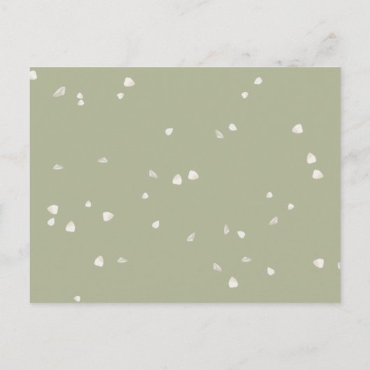 White Blossom Bloemen Goud Script Bruiloft Uitnodiging Briefkaart (Achterkant)