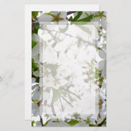 White Blossom Briefpapier (Voorkant / Achterkant)