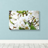 White Blossom Canvas Afdruk (Insitu (Houten vloer))