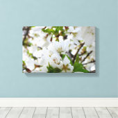 White Blossom Canvas Afdruk (Insitu (Houten vloer))