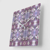 White Blossom Clock Vierkante Klok (Hoek)