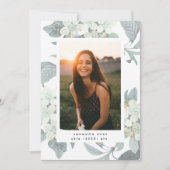 White Blossom Flower Photo University Afstudeerder Aankondiging (Voorkant)