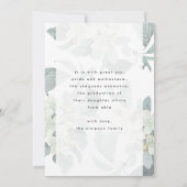 White Blossom Flower Photo University Afstudeerder Aankondiging (Achterkant)