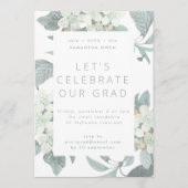 White Blossom Flower Photo University Afstudeerder Kaart (Voorkant)