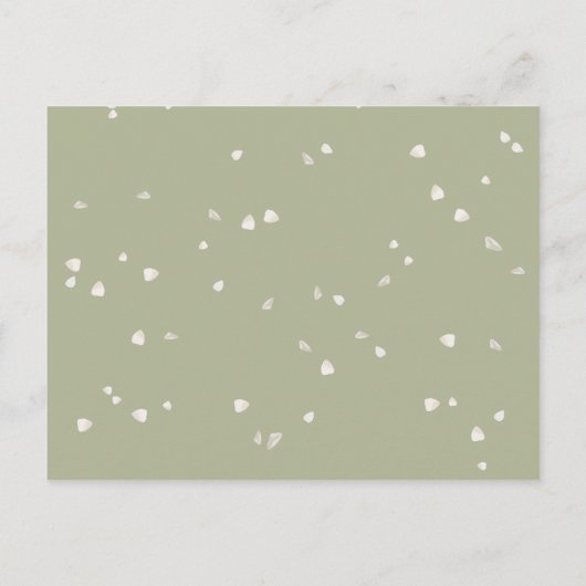 White Blossom Greenery Floral Save the Date Briefkaart (Achterkant)
