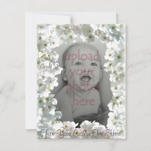 White Blossom Invitalized RSVP-kaarten Kaart