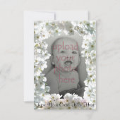 White Blossom Invitalized RSVP-kaarten Kaart (Voorkant)