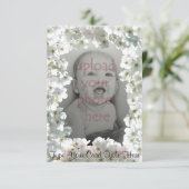 White Blossom Invitalized RSVP-kaarten Kaart (Staand voorkant)