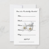 White Blossom Invitalized RSVP-kaarten Kaart (Achterkant)