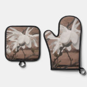 White Blossom Ovenwant & Pannenlap Set (Voorkant)