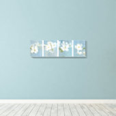 White Blossom Panel Canvas Afdruk (Insitu (Houten vloer))