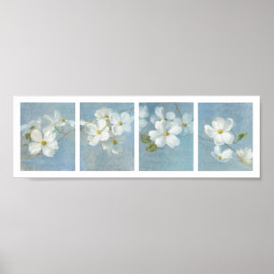 White Blossom Panel Poster