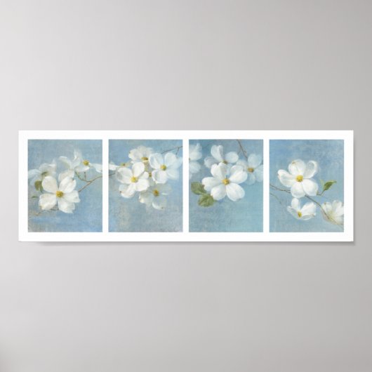 White Blossom Panel Poster (Voorkant)