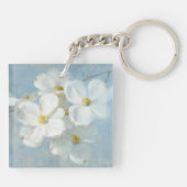White Blossom Panel Sleutelhanger (Achterkant)