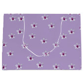 White Blossom Purple Center Lilac  Groot Cadeauzakje (Voorkant)