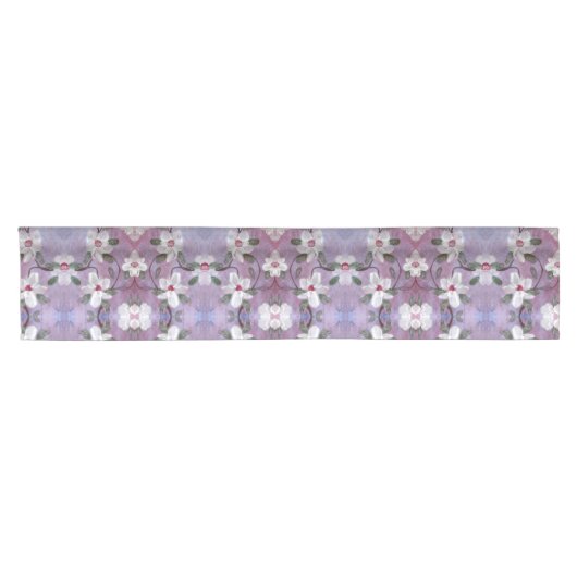 White Blossom verlaagde Table Runner Korte Tafelloper (Horizontaal)