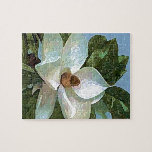 White Blossoming Magnolia Legpuzzel (Horizontaal)