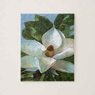 White Blossoming Magnolia Legpuzzel