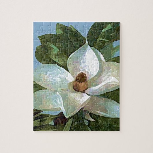 White Blossoming Magnolia Legpuzzel (Verticaal)