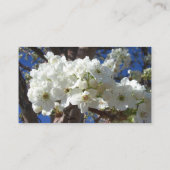 White Blossoms II Spring Flowering Tree Visitekaartje (Achterkant)