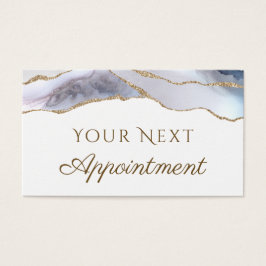 White Blue Agate Appointment Card Visitekaartje