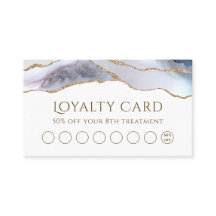 White Blue Agate-loyaliteitskaart