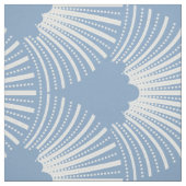 White & Blue Art-Deco-patroon Stof (Swatch)