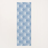 White & Blue Art-Deco-patroon Yogamat (Achterkant)