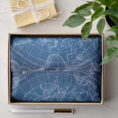 White & Blue Astrological Map Tissuepapier (Geschenk)
