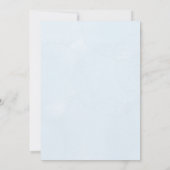 White Blue Beautiful Wedding Invitation Kaart (Achterkant)