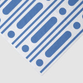 White Blue Bone Inlay Dots Border Decoupage Paper Tissuepapier (Detail)