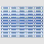 White Blue Bone Inlay Dots Border Decoupage Paper Tissuepapier (Voorkant)