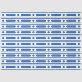 White Blue Bone Inlay Dots Border Decoupage Paper Tissuepapier