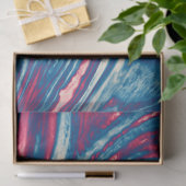 White Blue Burgundy Marely Painting Texture Artsy Tissuepapier (Geschenk)