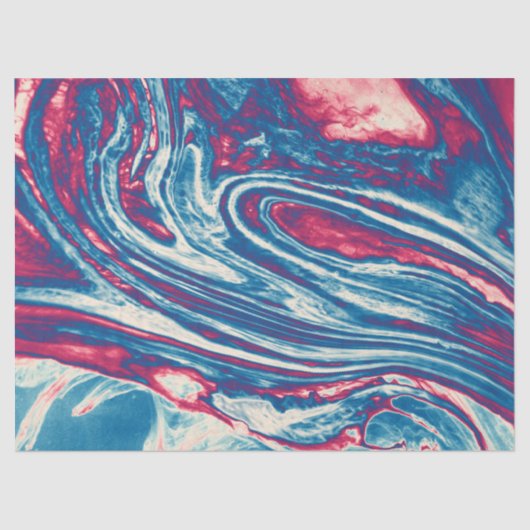 White Blue Burgundy Marely Painting Texture Artsy Tissuepapier (Voorkant)