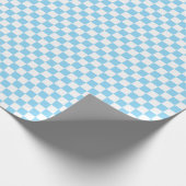 White & Blue Checkerboard Wrapping Paper Roll Cadeaupapier (Hoek)