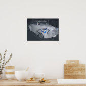 White & Blue Classic Poster (Keuken)
