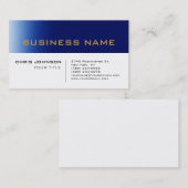 White Blue Contemual Professional Visitekaartje (Voorkant / Achterkant)