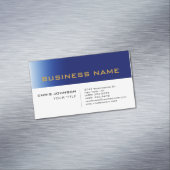 White Blue Contemual Professional Visitekaartje Magnetisch Visitekaartje (Voorbeeld)