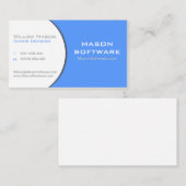 White & Blue Corporate Technology Visitekaartje (Voorkant / Achterkant)