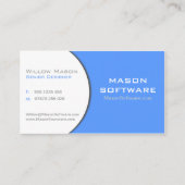 White & Blue Corporate Technology Visitekaartje (Voorkant)