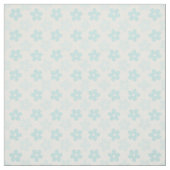 White Blue Daisy Flowers Retro Pattern Stof (Swatch)