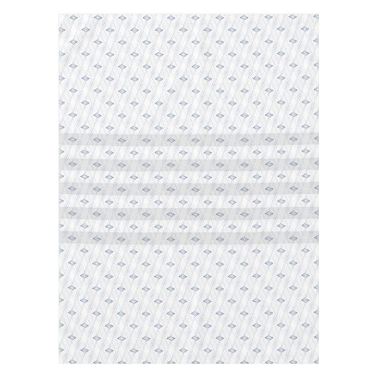 White Blue Diamond Pattern Moderne Geometric Print Tafelkleed (Voorkant)