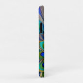 White blue en Green Piebald Peacock Case-Mate iPhone Case (Achterkant/rechts)