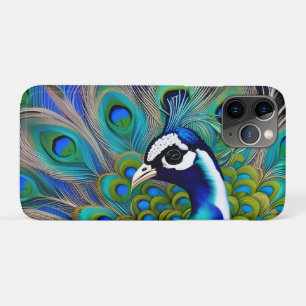 White blue en Green Piebald Peacock Case-Mate iPhone Case