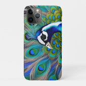 White blue en Green Piebald Peacock Case-Mate iPhone Case (Achterkant)