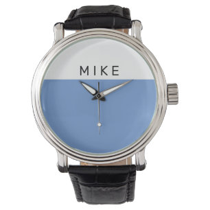 White & Blue Face, DIY Name Horloge