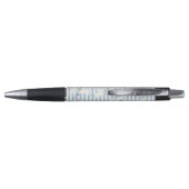 White Blue Floral Eucalyptus Stripes Pen (Achterkant)