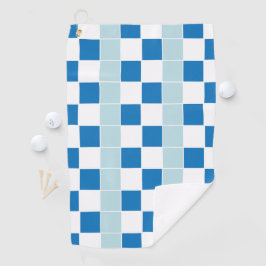White Blue Gecontkereerd Golfhanddoek