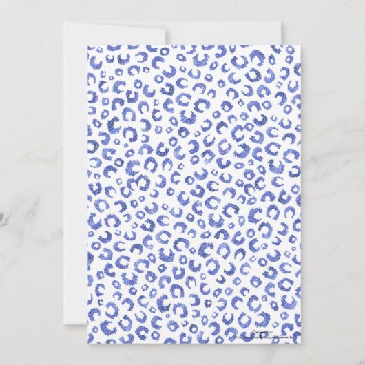 White Blue Glitter Leopard Animal Print (Achterkant)